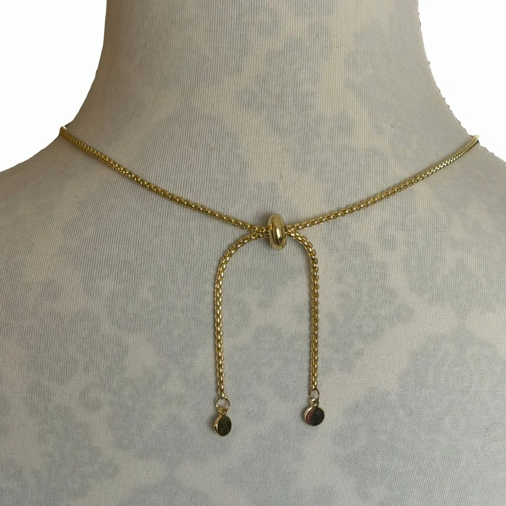 Gold Tone Compass Starburst Pendant Necklace with Crystal Halo
